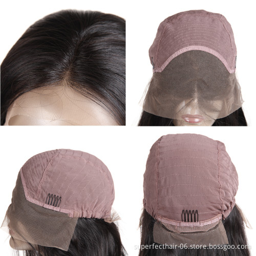 150% Density Body Wave Indian Virgin Remy Human Hair Lace Front Wig